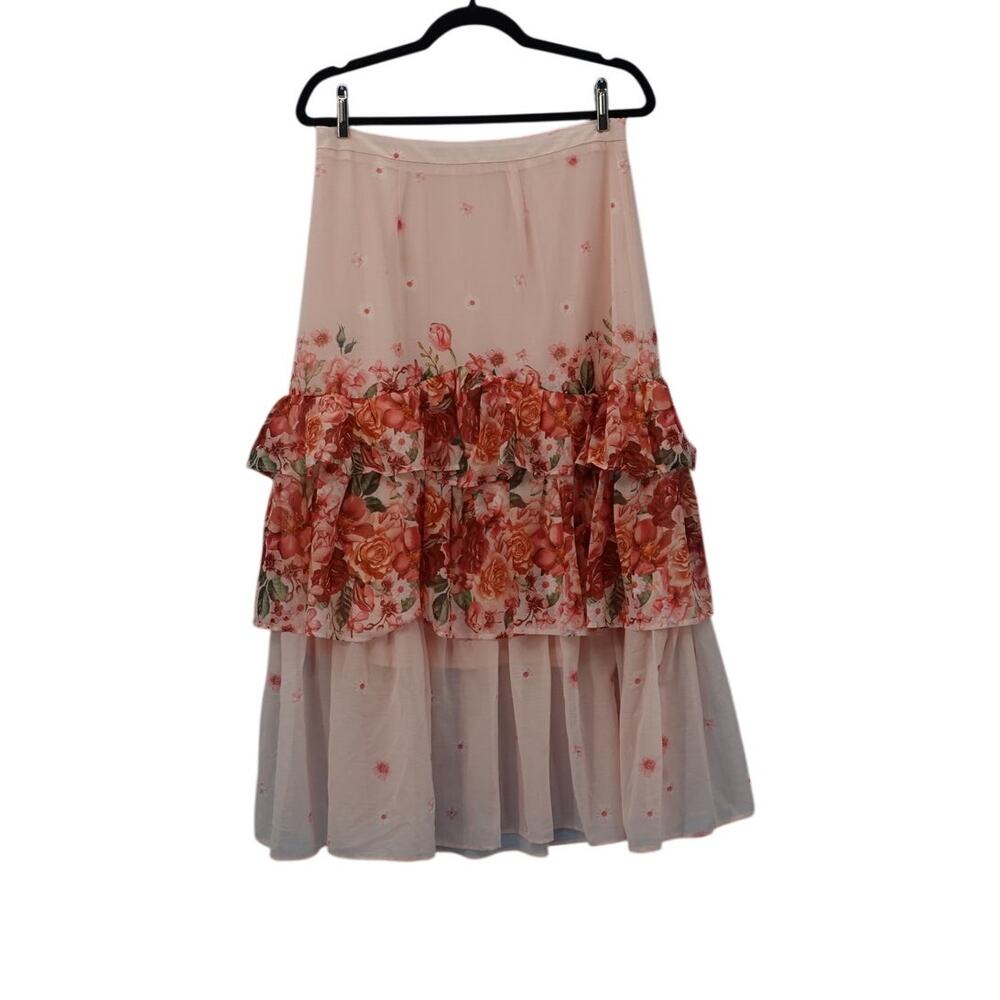 Rachel Parcell Pink Floral Skirt Size 10 NWT